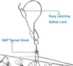 Tosnail 4 Pack Stainless Steel Clip and Drip Hangers with 30 Clips, Clothes Drying Rack Laundry Accessories