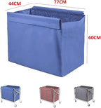 350-400L Large Capacity Commercial Laundry Cart Replacement Bags, Laundry Cart Oxford Cloth Liner Bag, Removable Waterproof Bag(B,77 * 44 * 60cm)