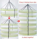 HORTIPOTS Herb Drying Rack 3 ft Hanging Dry Net 36 Inch for Curing Hydroponic Herb Vegetable Fruit Flower