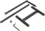 Livabber L-Shape Hand Towel Holder Stand, Metal Hand Towel Rack Modern Countertop Hand Towel Ring Standing Towel Bar for Bathroom Kitchen Vanity (Black)