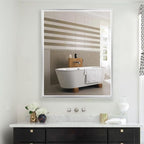 24x30 Inch Medicine Cabinet with Mirror, Brushed Nickel-Aluminum Frame, Farmhouse Bathroom Storage Cabinet (Recessed or Surface Mount)
