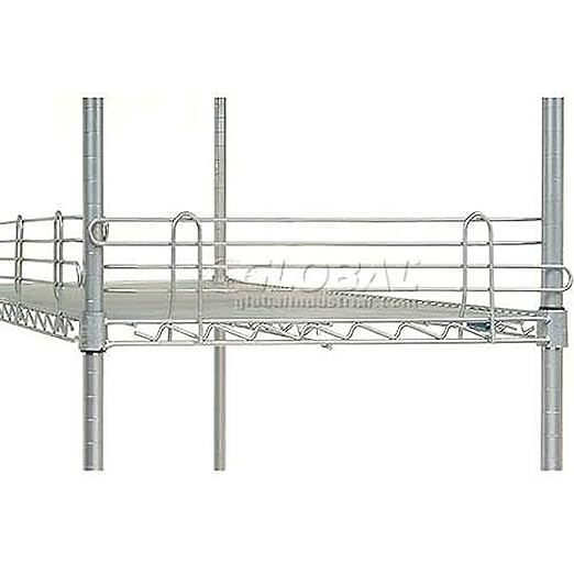 Nexel Wire Shelf Ledge, 54"W x 4"H, Silver Epoxy