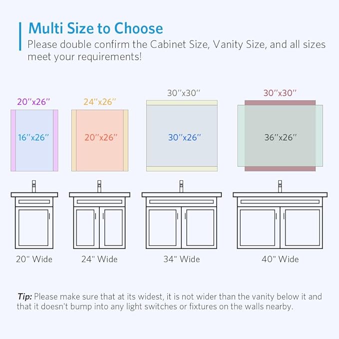 Quavikey Medicine Cabinet with Mirror, Aluminum 3 Doors Recessed or Surface Mount Large Bathroom Mirrored Cabinets 36x26 Inch, Silver
