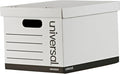 Universal Basic-Duty Economy Record Storage Boxes, 10 Pack, Letter/Legal Files, 12" x 15" x 10", White,