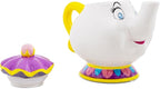 Silver Buffalo Disney Beauty and the Beast Mrs. Potts Teapot 3D Sculpted Ceramic Cookie Snack Candy Jar (Small)