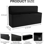 Magnetic Pen Holder,3 Compartments Magnetic Dry Erase Marker Holder,Extra Strong Magnet Storage Marker Pen Pencil Organizer for Refrigerator,Whiteboard,Locker Accessories(Long Style)