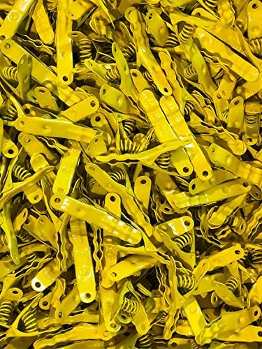 Extreme Clothespins | Slicker Yellow Color | Solid 304 Stainless Steel - 20 Pack | Heavy Duty | Anti-Rust | Laundry Pins | Clothes Pins | Chip Clips | Lifetime Product | No Plastic | Made in Italy