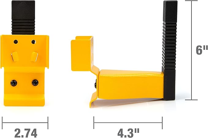 DEWALT Cord Minder Bracket 2-Piece Storage Rack Accessory Set, Compatible with 4 and 6-foot Storage Racks, 50-lb Load Capacity for Set, Spring-Loaded, Locking Pins Included, Powder-Coated