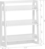 UTEX Bathroom Wall Shelf, Over Toilet Storage Shelf Organizer, 3-Tier Wall Mount Shelf Rack with Hook, White