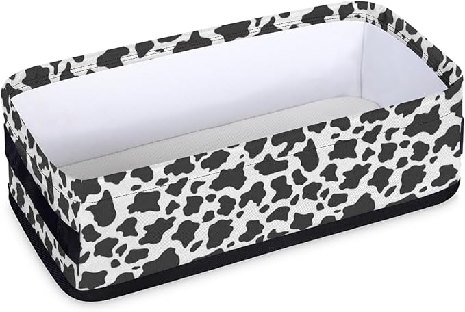 Cow Print Bathroom Storage Baskets Waterproof Bathroom Counter Organizer Decorative Toilet Paper Storage Basket for Organizing for Bathroom Living Room Decor