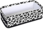 Cow Print Bathroom Storage Baskets Waterproof Bathroom Counter Organizer Decorative Toilet Paper Storage Basket for Organizing for Bathroom Living Room Decor