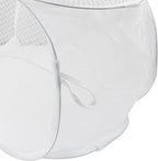 2 Pack Foldable Pop-Up Laundry Hamper, Collapsible Mesh Clothes Basket Laundry Baskets with Carry Handles(White)