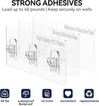 YASONIC Shower Caddy Adhesive, Rustproof Shower Shelves for Inside shower, No Drilling Bathroom Organizers and Storage, 6 Pack Large Capacity Bathroom Caddy for Kitchen & Home Decor-XXL Size