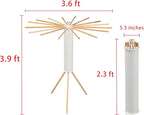 JOOM Tripod Clothes Drying Rack, Garment Rack Portable and Foldable Space Saving Laundry Drying Rack - Drying Rack Clothing Floor Folding Balcony Bedroom Household Wooden