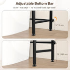 Giantex Over The Toilet Storage Shelf, 3-Tier Freestanding Space Saver Above Toilet with 4 Hooks, Adjustable Bottom Bar, Over Toilet Bathroom Organizer for Restroom, Laundry, Easy Assembly