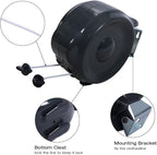 JS Hanger Retractable Clothesline Outdoor Indoor Laundry Line - 99 FT Double Lines Heavy Duty Wall Mounted Washing Line, 30M Portable Clothes Drying Line with 24pcs Free Pegs (Black)