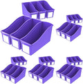 Storex Large Book Bin, Interlocking Plastic Organizer for Home, Office and Classroom, Purple, 30-Pack (71117U06C)