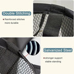 2Pack Mesh Pop Up Laundry Hamper, Foldable Laundry Basket with Side Pocket for Bedroom, Laundry Room, Travel, Cruise (Black+Blue)