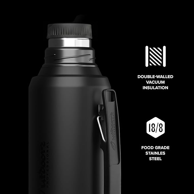 Vacuum Insulated Thermo 34oz, Stainless Steel Coffee Bottle for Hot & Cold Drinks, Leak Proof Travel Thermos Flask with Cup Lid, Tea Bottle for Home, Office & Camping