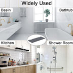 SAYAYO Floating Glass Shelves for Bathroom, Tempered Glass Shelf for Wall 15 x 5 Inch 1 Pcs, Black