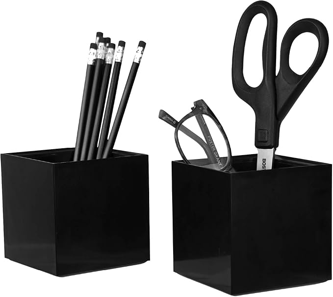 Bostitch Office Konnect Pencil Cup Desk Organizer, Pen Cup, Black (Pack of 12)