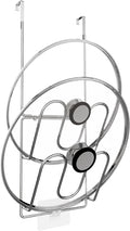 Over Cabinet Door Pot Lid Organizer, 2-Tier Stainless Steel Pan Cover Rack, Kitchen Storage Holder