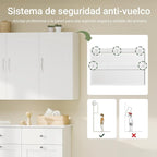 Haotian Wall Cabinet for Laundry Room, Wall Storage Medicine Cabinet for Bathroom Kitchen Garage, Linen Tower Bath Cabinet with Shelf, White FRG231-L-W