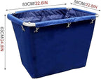 Large Rolling Laundry Cart for Commercial/Home, Replacement Laundry Cart Liner Bag, Removable Waterproof Liner Bag, Large Waterproof Thick Oxford Cloth Bags for Storage Cart(Blue-a)
