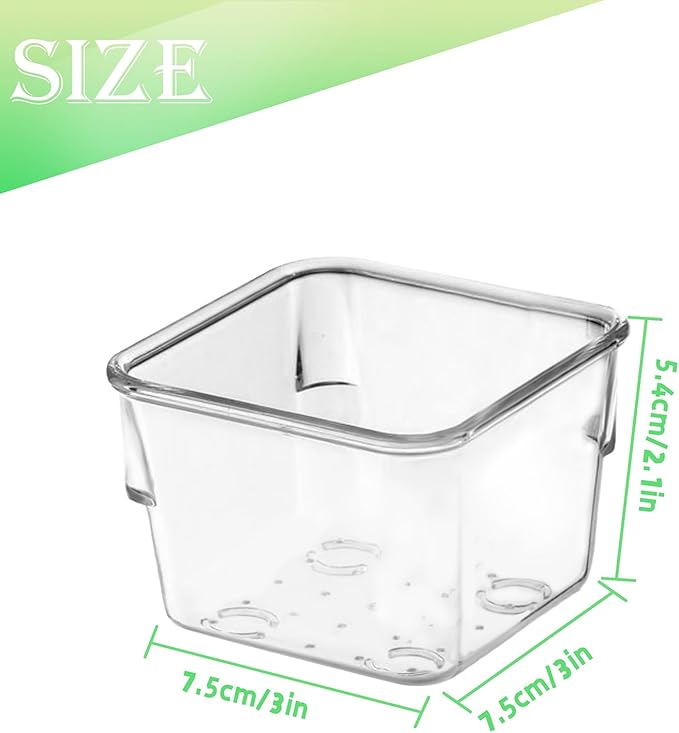 16 PCS Stackable Clear Drawer Organizers 3" x 3" x 2" Square Trays Small Makeup Vanity Storage Bins Clear Desk Drawer Organization Container Dividers for Office Bathroom Kitchen Utensil