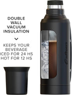 Vacuum Insulated Thermo 34oz, Stainless Steel Coffee Bottle for Hot & Cold Drinks, Leak Proof Travel Thermos Flask with Cup Lid, Tea Bottle for Home, Office & Camping