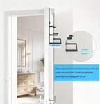 16Inch Over The Door Towel Rack, DOKU Stainless Steel Door Towel Hanger, Over Door Towel Holder with 3 Tier Towel Bars, Over Door Towel Storage for Bathroom, Matte Black
