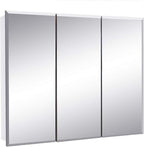 Design House Cyprus Medicine Cabinet, 3 Frameless Mirrored Doors, 2 Adjustable Shelves, Pre-Assembled, Surce or Recess-Mounted, White, 36.3 in. W x 4.4 in. D x 30.1 in. H, 590265