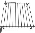 Heavy Duty Iron Ribbon Organizer Rack Wall Mounted, 12-Rod Modern Metal Craft Organizer for Ribbons, Wrapping Paper, Vinyl Rolls, Space Saving Storage Rack for Florist, Home (Black)
