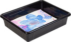 Storex Letter Size Flat Storage Tray – Organizer Bin for Classroom, Office and Home, Black, 5-Pack (62516A05C)