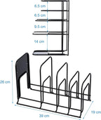 Toplife 2 Pack Heavy Duty Pan Organizer, 5 Tier Pot and Pan Organizer Rack for Cast Iron Skillets, Griddles and Pots - Sturdy Steel Construction- No Assembly Required - Black