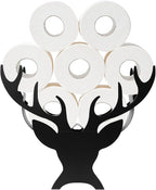 Antler Animal Decorative Toilet Paper Holder Stand,Metal FreeStanding Toilet Paper Holder for 8 Roll,Toliet Paper Roll Storage Organizer,Bathroom Farmhouse Decor Floor Accessories Rack