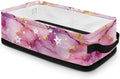 Toilet Paper Baskets Collapsible Storage Bin Rectangular Decorative Basket for Organizing Toilet Paper Basket for Bathroom Living Room Countertop Decor, Pink Marble Star