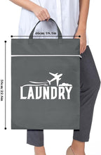 2 Pcs Large Travel Laundry Bags - Washable Waterproof Wet Dry Bags for Dirty Clothes, Swimsuits, Gym Clothes, Laundry, Swimming Pool, Yoga, College Dorm (Black+Grey)