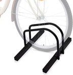 WALMANN Bike Floor Stand, Steel Bike Parking Rack for 1 Bike, 22-28" Wheels, Max. Tire Width 2.1", Black