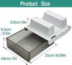 2 Pack Upgrade Under Desk Drawer for Table with Lip,Office Attachable Plastic Desktop Accessories & Workspace Organizers,Hidden Under Table Desk Storage Organizer Pencil Tray Drawer Slide Out