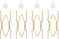 Bilillo 4 Pack Plate Hangers for The Wall, Suitable for 4-5 inch Art Plate, Stainless Steel Invisible Heavy Duty Wire Plate Holder with Wall Hooks, Plate Hangers for Displaying Plates, Platter, Dish