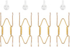 Bilillo 4 Pack Plate Hangers for The Wall, Suitable for 4-5 inch Art Plate, Stainless Steel Invisible Heavy Duty Wire Plate Holder with Wall Hooks, Plate Hangers for Displaying Plates, Platter, Dish