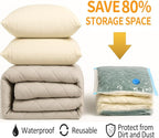 Vacuum Storage Bags with Electric Pump and Hand Pump,8 Pack Vacuum Seal Bags for Clothing,Space Saver Bags for Travel and Home(Jumbo 80 * 100)