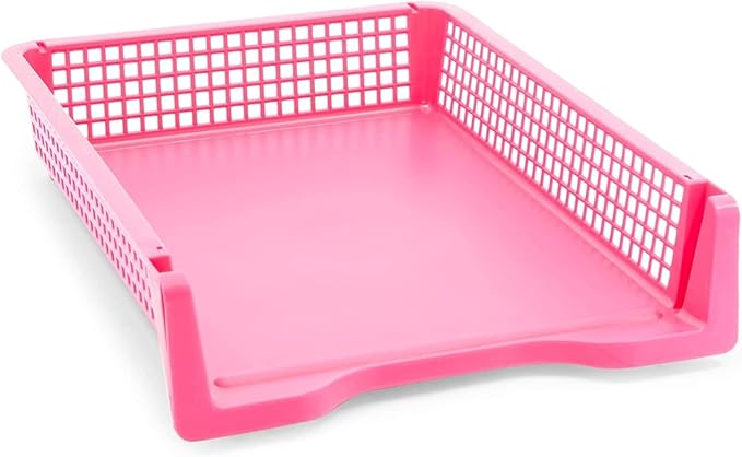 Bright Creations Classroom Turn in Trays - 6-Pack, Letter Size, 12.75 x 9.75 x 2.75 in, Rainbow Plastic - Teacher Supplies & Classroom Must Haves - Stackable Paper Organizer & Homework Trays