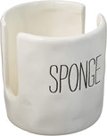 Mud Pie Kitchen Dish Sponge Holder Caddy, Off White