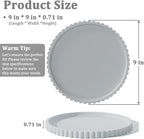 Silicone Bathroom Countertop and Vanity Tray, Round Silicone Bathroom Tray, Modern Bathroom Decor, Coffee Table Decor, Decorative Tray for Candle, Perfume, Plants (Grey, 9 inch)
