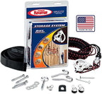 HARKEN Hoister - Bikes & Overhead Garage Storage Hoist System (45lb Capacity, 16ft Ceiling), Space-Saving Organization, Easy One-Person Operation, Safe Anti-Drop, Self-Leveling - model 7800.16