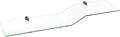 Spancraft Glass Sparrow8x32-Chrome Sparrow Bent Glass Shelf, Chrome Bracket, 8" x 32"