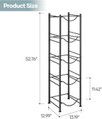 MOOACE 5 Gallon Water Jug Holder, 5 Tier Heavy Duty Water Cooler Jug Storage Rack, Detachable Water Dispenser Stand, Water Bottle Holder Organizer, Black
