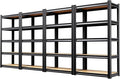 4 Pack Heavy Duty Garage Shelving - 1900 LBS Capacity 5-Tier Metal Storage Shelves, 71"H x 28"W x 12"D Adjustable Steel Utility Rack, Compact Storage Shelf for Pantry, Closet, Basement, Shed - Black